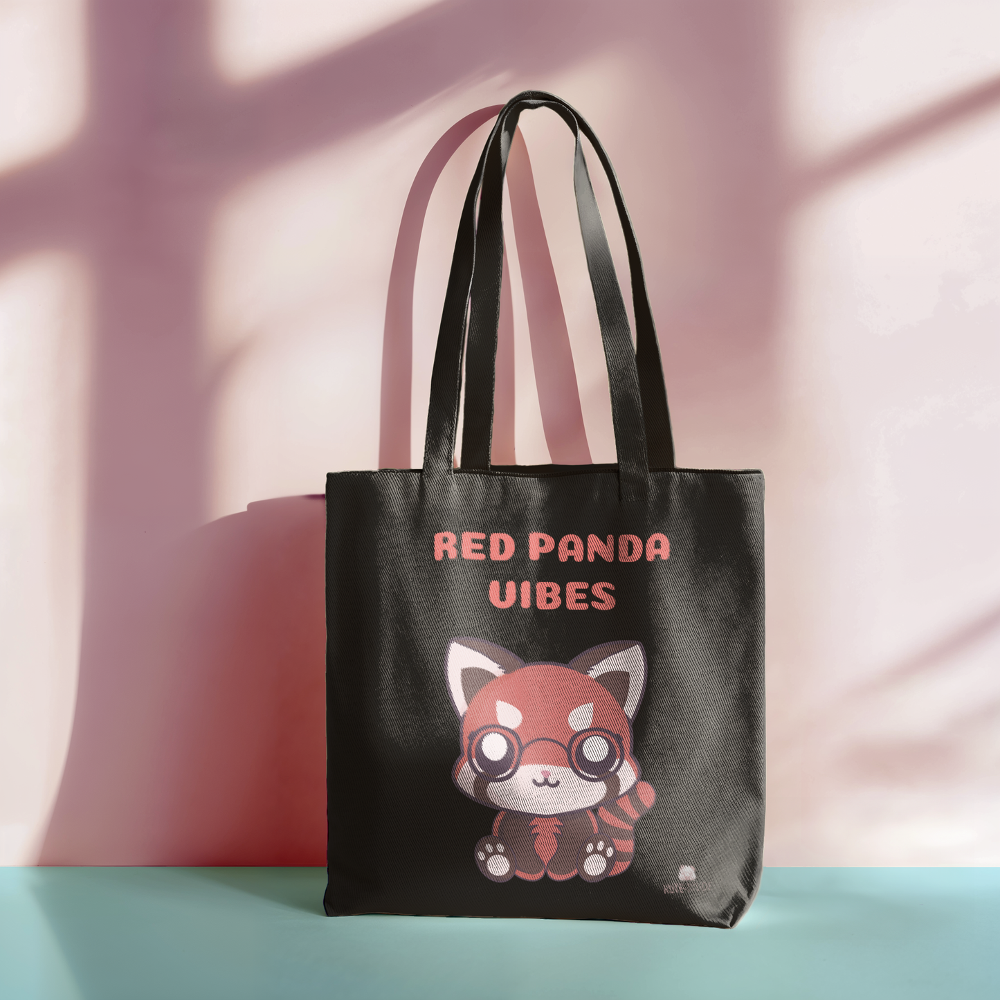 Re-Ku, Organic Cotton Tote Bag, red panda vibes