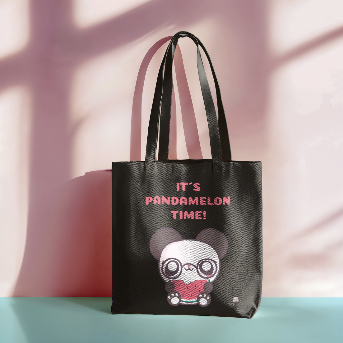 Pan-Ku, Organic Cotton Tote Bag, Pandamelon time