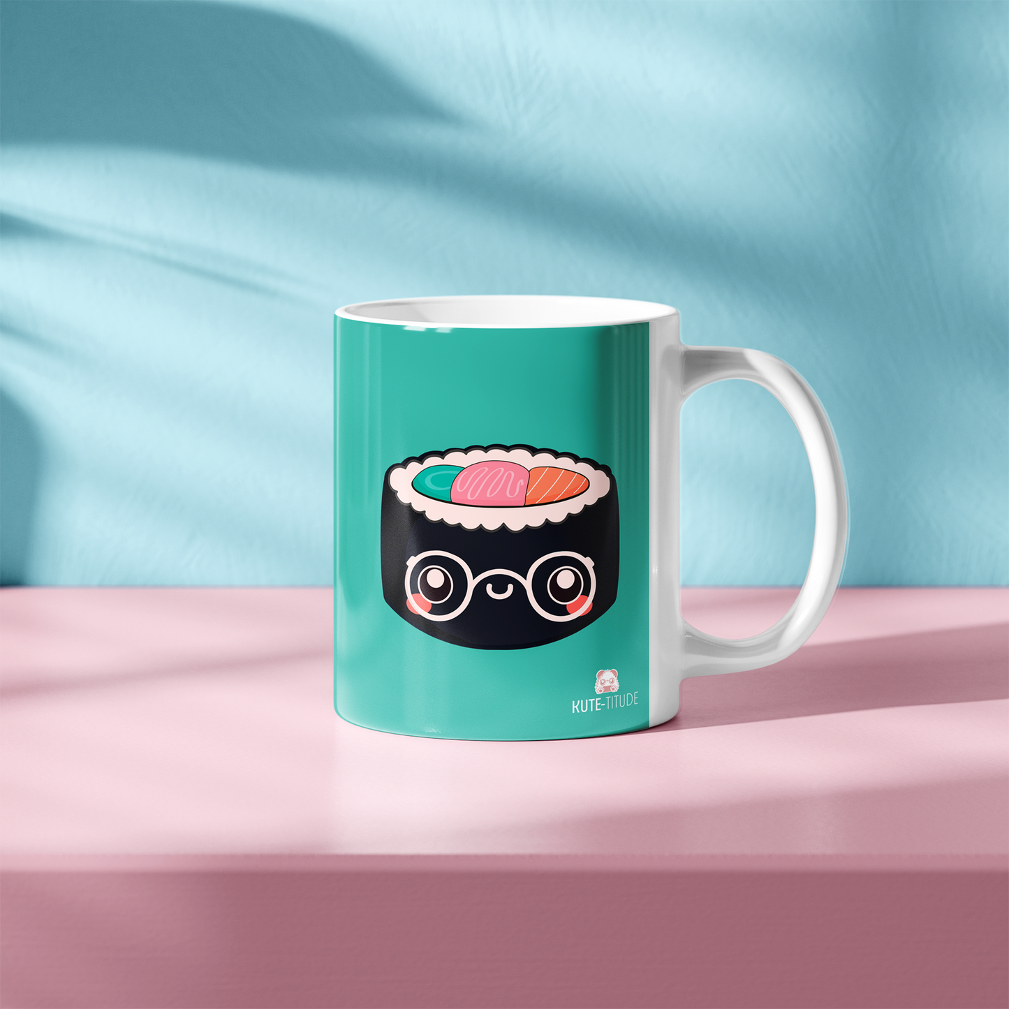 Kute Sushi party ,Mug, 11oz, bright green