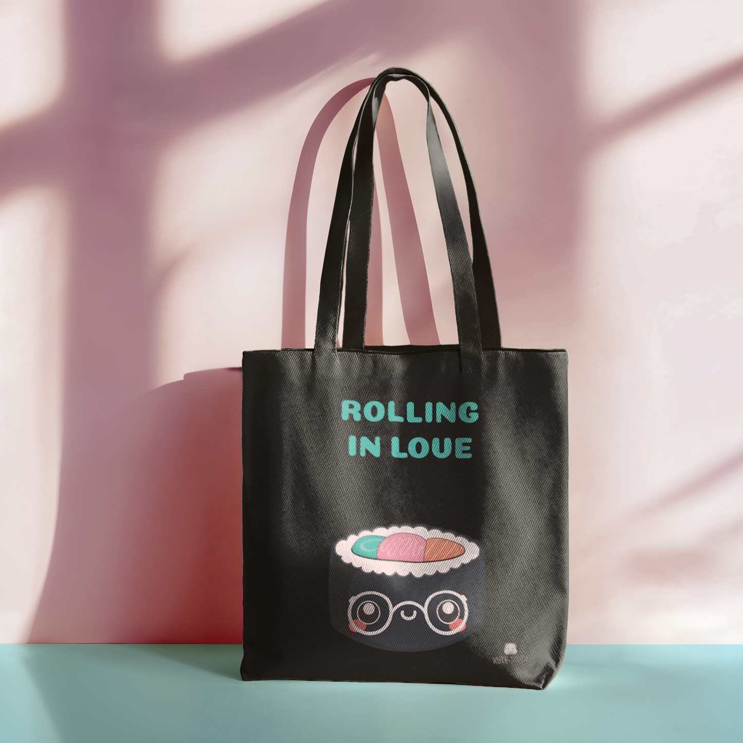 Ura-Ku, Organic Cotton Tote Bag, Rolling in love