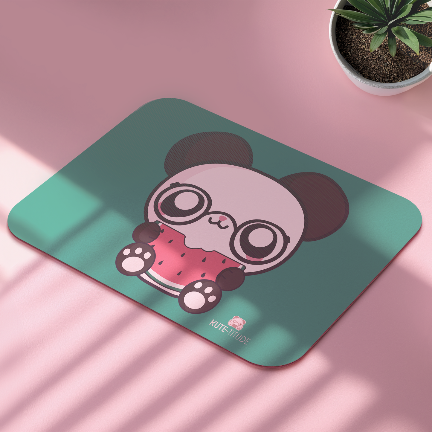 Pan-Ku, Mouse Pad, watermelon, bright green