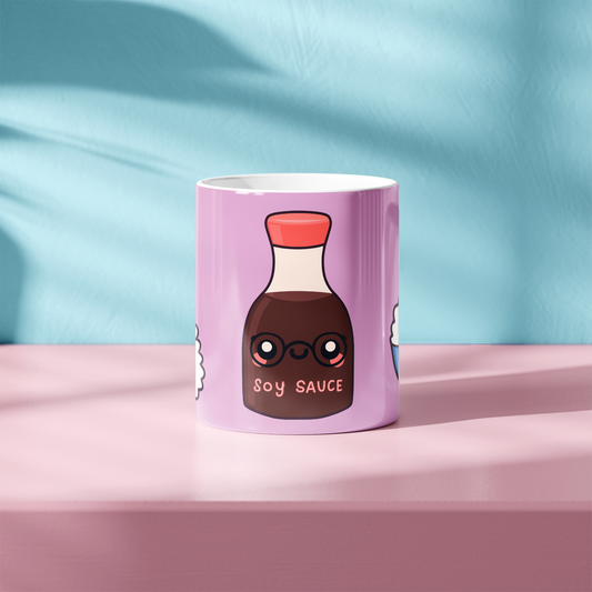 Nigi-Ku, So-Ku,Bo-Ku, Mug, 11oz, purple