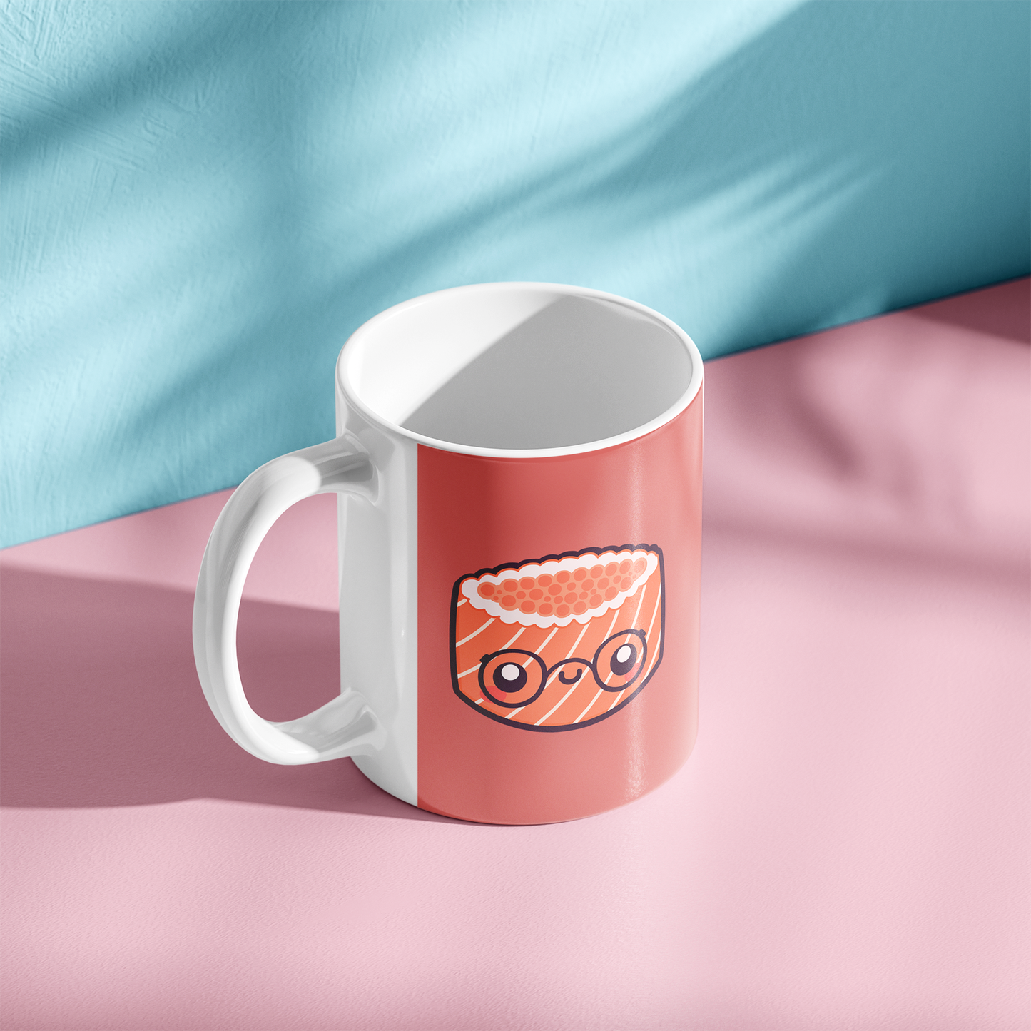 Kute Sushi party ,Mug, 11oz, coral