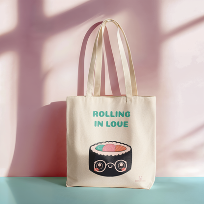 Tote bag Rolling in love