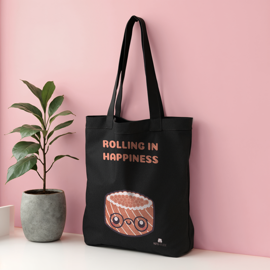 Sal-Ku, Organic Cotton Tote Bag , rolling in happiness