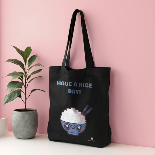 Bo-Ku, Organic Cotton Tote Bag, rice day