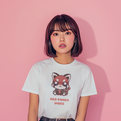 Re-Ku, Women's Softstyle Tee, Red panda vibes