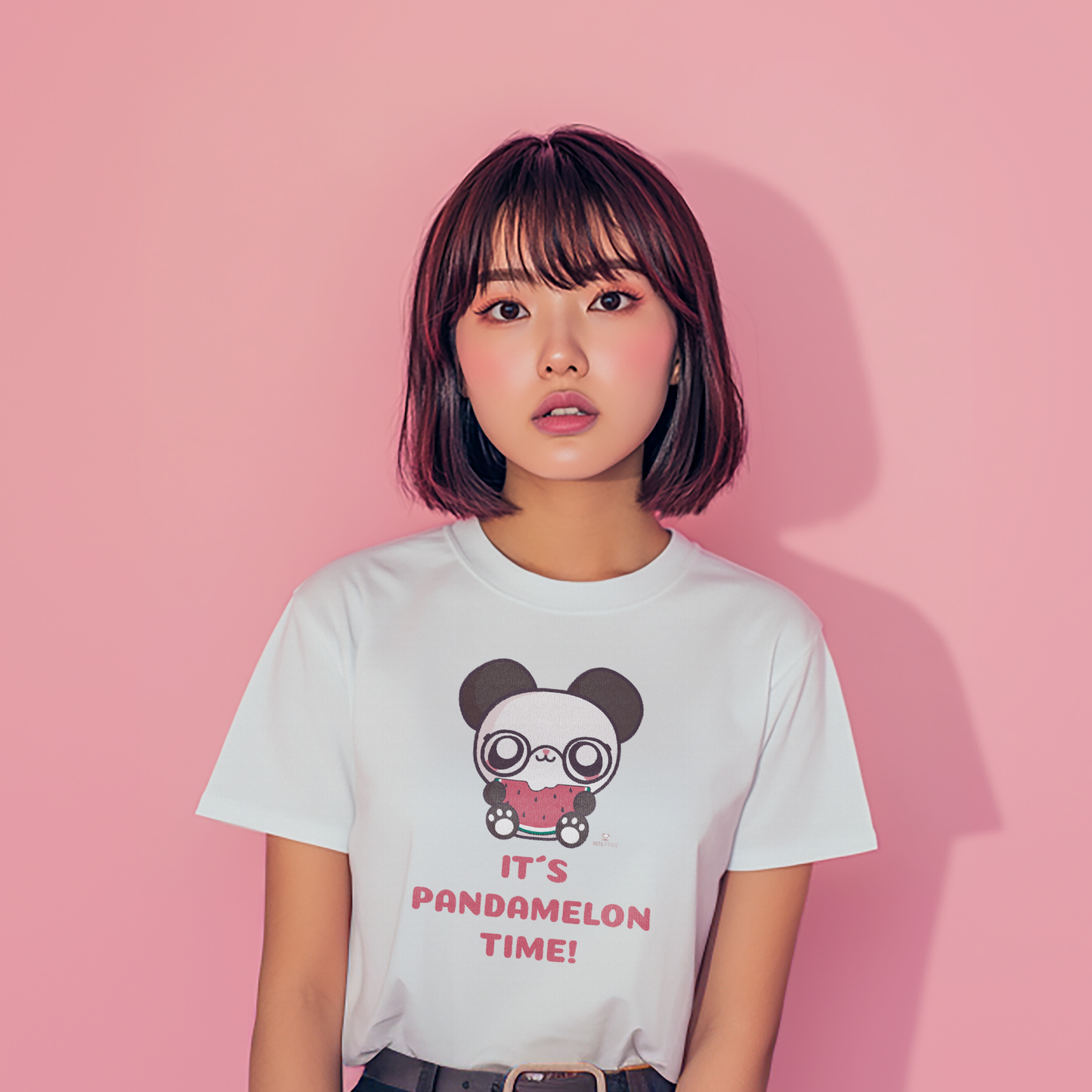 Pan-Ku, Women's Softstyle Tee, pandamelon time